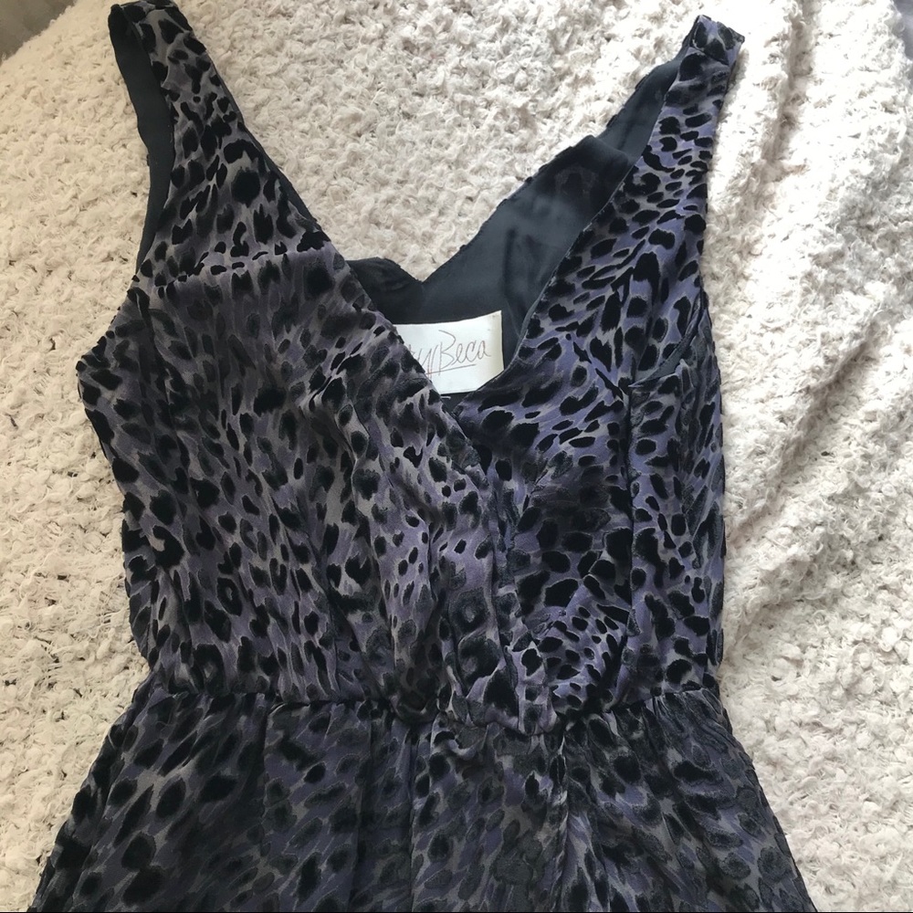 Rory Beca leopard print velvet/chiffon dress